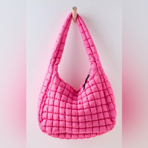 free people movement Handbags - New! FP Movement Free People Quilted Carryall Tote Pink Bubblegum NWT Bag